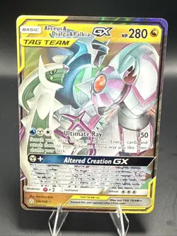 Pokemon TCG Arceus & Dialga & Palkia GX 156/236 Cosmic Eclipse Ultra Rare - Image 2