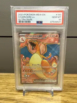 2023 POKEMON MEW EN-151 ULTRA RARE #183 CHARIZARD EX PSA 10 - Image 1