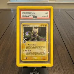 PSA 9 2006 Pokemon EX Mewtwo reverse holo Holon Phantoms Delta Species 24/110 - Image 1