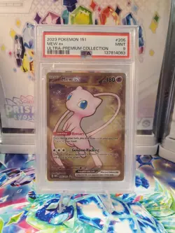 Pokemon 2023 151 Ultra Premium Collection MEW Ex Metal #205 PSA 9 Mint RARE - Image 1