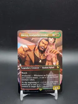 Barret, Avalanche Leader FOIL Borderless Final Fantasy Chocobo Track Foil NM MTG - Image 1