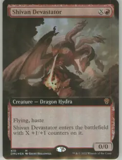Shivan Devastator 410 Foil Borderless NM Dominaria United MTG - Image 1
