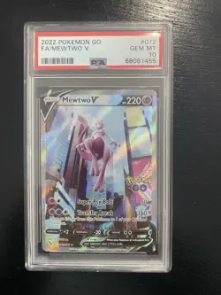 Pokemon Mewtwo V Pokemon Go Full Alt Art #072 PSA 10 Gem Mint - Image 1