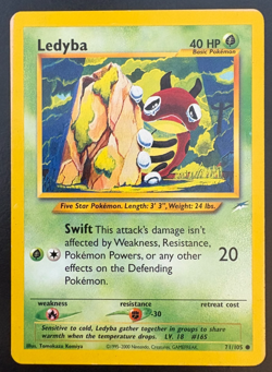 Pokemon Ledyba 71/105 Neo Destiny Regular LP - Image 1