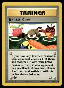 Pokemon Cards Double Gust 100/111 1ST EDITION Neo Genesis WOTC Common LP - Image 1