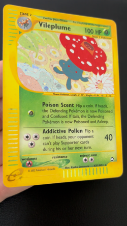 Vileplume H31/H32 Aquapolis e-Series Holo Rare WOTC Pokemon TCG - NM - Image 2