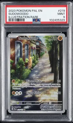 2023 POKEMON PAL EN-PALDEA EVOLVED ILLUSTRATION RARE #219 SUDOWOODO PSA 9 - Image 1