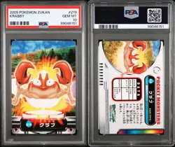 PSA 10 GEM MINT Krabby #219 Carddass Zukan Advanced Gen. Bandai Pokemon POP 1 - Image 4