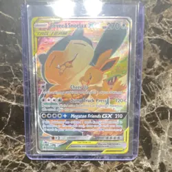 Pokemon Eevee & Snorlax GX TAG TEAM SM169 Holo Promo Autographed Card 270 HP - Image 1