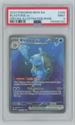 2023 Pokemon Scarlet & Violet 151 Blastoise ex PSA 9 SIR Holo #200 - Image 1