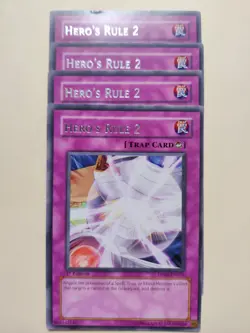 4x Yu-Gi-Oh! Hero's Rule 2 DP06-EN025 1st Ed Rare LP/MP - Image 1