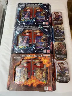 One Piece Illustration Box (Vol 5 & 6) One Piece Tin Pack Set Vol 2 Set Lot Of 4 - Image 1