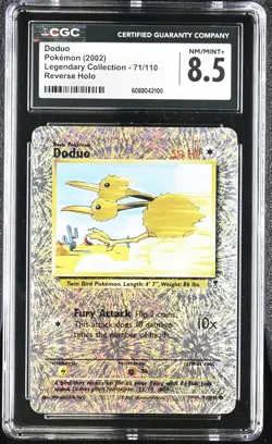 CGC 8.5 Doduo 2002 Legendary Collection 71/110 Reverse Holo Pokemon Card - Image 1