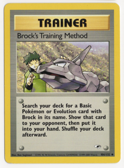 Brock's Training Method 106/132 Gym Heroes Pokemon Card - Image 1