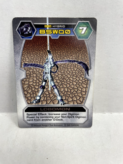 Digimon D-Tector - Lobomon DT-76 - Series 2 Silver Stamped Card 2002 - Image 1