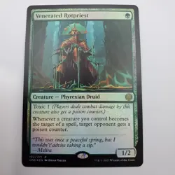 FOIL Venerated Rotpriest 192/271 Phyrexia: All Will Be One Rare Creature MTG - Image 1