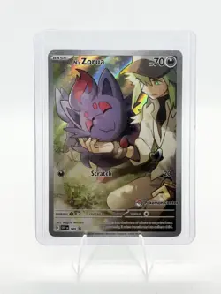Pokemon N's Zorua SVP 189 Journey Together ETB Full Art Black Star Promo - Image 1