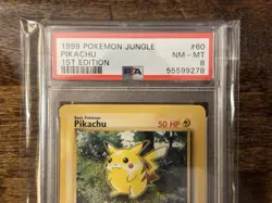 1999 PIKACHU #60 POKEMON JUNGLE 1ST EDITION PSA 8 - Image 3