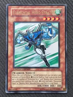 Yugioh Elemental Hero Stratos Limited Edition Ultra Rare JUMP-EN012 LP - Image 1