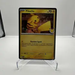 Pokemon TCG - Cosmos Holo Pikachu 51/162 Pokemon Day 2026 Collection Card NM - Image 1