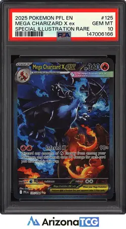 Pokemon 2025 Mega Charizard X ex 125/094 SIR Phantasmal Flames GEM MINT PSA 10 - Image 1