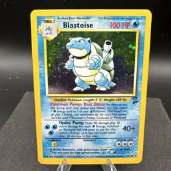 Blastoise 2/102 Base Set Holo Rare 100 HP Pokemon TCG Card Vintage WOTC LP - Image 1