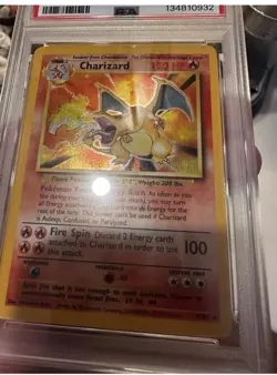 Pokemon TCG Charizard Base Set Holo Unlimited Rare Card 4/102 Certified PSA 4 - Image 5