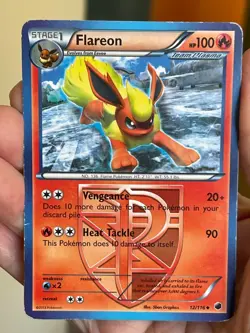 POKEMON FLAREON 12/116 UNCOMMON PLASMA FREEZE HP CARD - Image 1