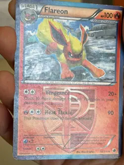 POKEMON FLAREON 12/116 UNCOMMON PLASMA FREEZE HP CARD - Image 3
