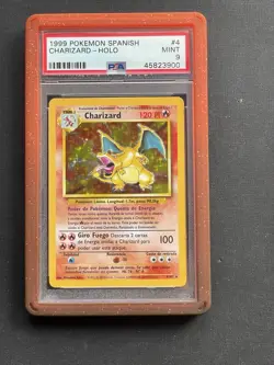 Pokemon 1999 Charizard Holo Base Set SPANISH PSA 9 #4 - Image 2