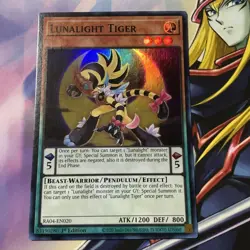 Lunalight Tiger RA04-EN020 Super Rare 1st Edition M/NM Yugioh - Image 1