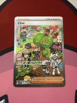 Pokemon TCG Clive Special Illustration Rare Card Paldean Fates 236/091 - Image 1