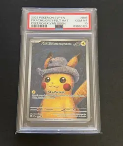 Pokemon Pikachu with Grey Felt Hat Van Gogh Promo PSA 10 - Image 1