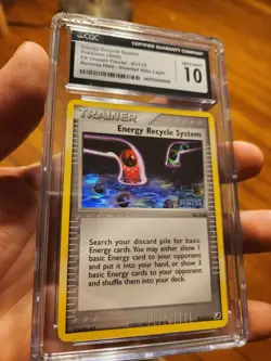 (POP 11) CGC 10 GEM MINT Energy Recycle System 81/115 Unseen Force Pokemon Error - Image 2