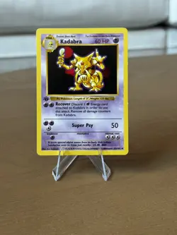 Pokemon 1st Edition Kadabra 32/102 Uncommon Base Set (Shadowless) - Image 1