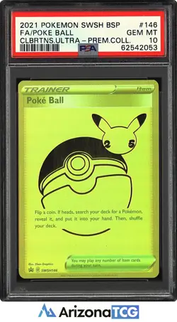Pokemon 2021 Poke Ball SWSH146 Celebrations Ultra Premium Collection PSA 10 - Image 1
