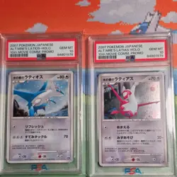 Pokemon 2007 10th Movie Promo Latios & Latias Japanese Holo PSA 10 Sequential - Image 1