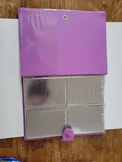 1999 Pokemon { Pikachu and Ash on cover} purple 4 Pocket 30 Page Binder - Image 3