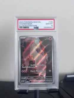 2023 POKEMON MEW EN-151 ILLUSTRATION RARE #168 CHARMANDER PSA 10 - Image 1