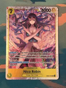Nico Robin EB03-055 SR Foil English One Piece TCG Card Near Mint - Image 1