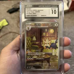 CGC 10 Herdier 154/086 AR Art Rare White Flare sv11W Pokemon Card - Image 1