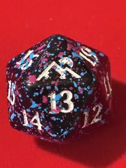 mtg d20 Spindown dice, oversized, Kamigawa Neon Dynasty - Image 1