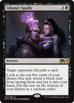 1 x Liliana's Spoils - Planeswalker Deck Exclusive - Core Set 2019 - Light Play - Image 1