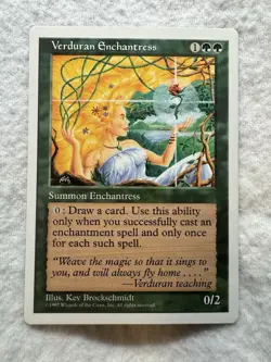 MTG - Verduran Enchantress #337/435 - 5th Edition - NM - Rare - Regular - EN - Image 1