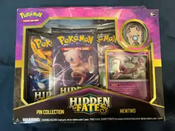 Pokemon Hidden Fates Mewtwo Pin Collection Sealed - Image 1