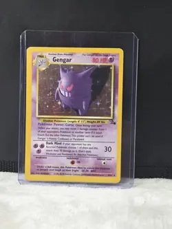 Pokemon TCG Gengar Fossil Unlimited Holo Rare Card 5/62 Vintage - Image 1