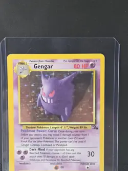 Pokemon TCG Gengar Fossil Unlimited Holo Rare Card 5/62 Vintage - Image 3