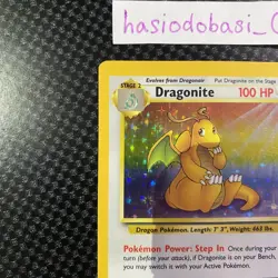 Pokemon Dragonite 4/62 Fossil Holo Rare Unlimited MP condition - Image 2