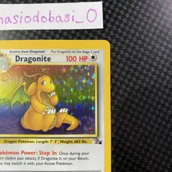 Pokemon Dragonite 4/62 Fossil Holo Rare Unlimited MP condition - Image 3