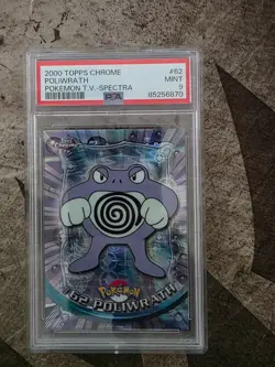 2000 TOPPS CHROME POKEMON T.V. - SPECTRA #62 POLIWRATH PSA 9 - Image 1